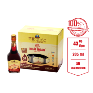 Nước mắm Khải Hoàn 43 đạm - 6 Chai 205ml/thùng