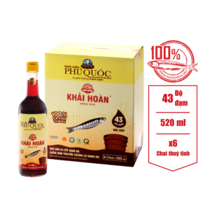 Nước mắm Khải Hoàn 43 đạm -  6 chai 520ml/thùng