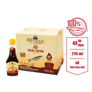 Nước mắm Khải Hoàn 43 đạm - 6 Chai 215ml/thùng