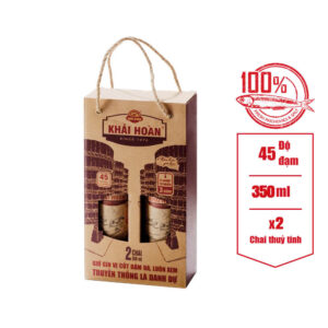 NƯỚC MẮM KHẢI HOÀN 45 ĐỘ ĐẠM CAO CẤP - CẶP 2 CHAI 350ML